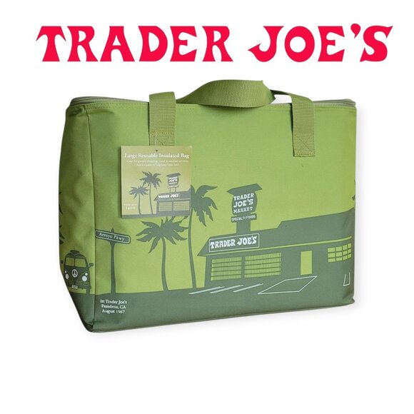 Trader Joe's Olive Green Insulated Freezer Bag 8-Gallon NWT - Picture 1 of 7